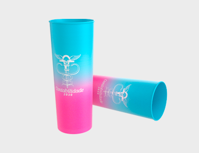 Copo Long Drink Dêgrade 350ml - 1 Cor de Impressão - 1x1 - 100 unid