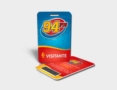 Crachá em PVC 0,76mm Cristal Frente e Verso 8,5x5,4cm - 4x0 - 1 unid