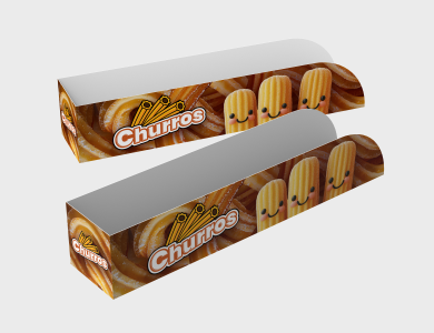 Embalagem para Churros Supremo 300g sem Película Antigordura 15x3x3cm - 4x0 - 500 unid