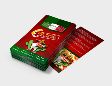 Folder/Filipeta Couchê 150g Sem Verniz 10x21cm - 4x0 - 1000 unid