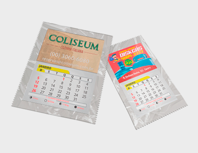 Ímã de Geladeira com Faca Padrão e Bloco de Calendário 2025 Embalado Individualmente Supremo 4x5cm - 4x0 - 250 unid