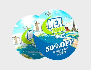 Móbile em Papel Redondo Couchê 300g Sem Verniz 35x35 cm - 4x4 - 500 unid