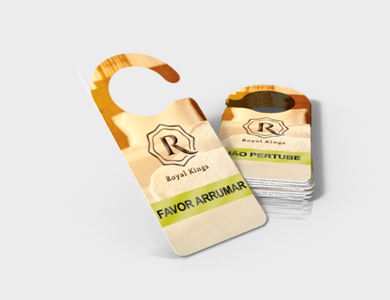 Não Perturbe em PVC 0,5mm Fosco Frente e Verso 8,5x20cm - 4x4 - 500 unid