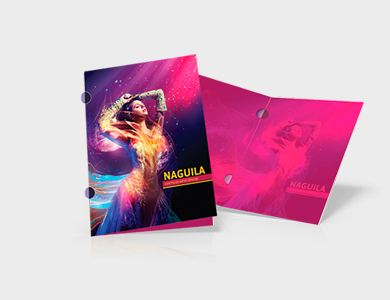 Pasta com Orelha Couchê 250g Laminação Fosca 31x45cm - 4x0 - 100 unid