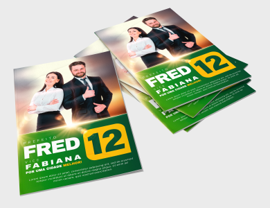 Plano de Governo Couchê 120g Sem Verniz 21x30cm 4 Páginas - 4x4 - 1000 unid