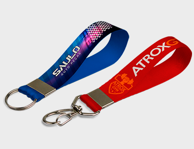 Chaveiro Cordão em Poliéster Acetinado 20m com Fecho em Mosquetão - 11x2cm - 4x0 - 120 unid